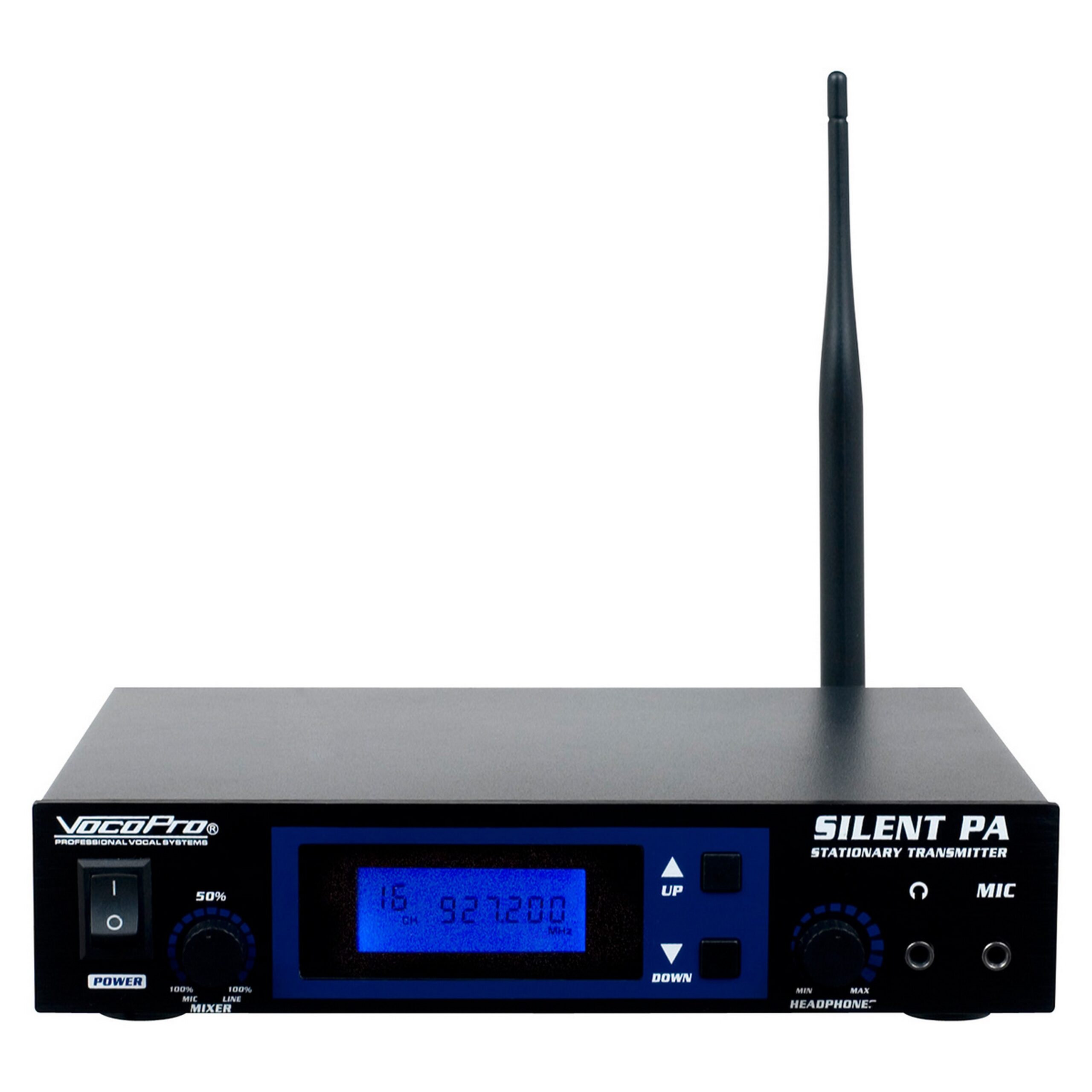 VocoPro SilentPA-ST 16-Channel Ultra-High Frequency (UHF) Wireless Audio Broadcasting Stationary Transmitter for Noise-Free Audio Transmission