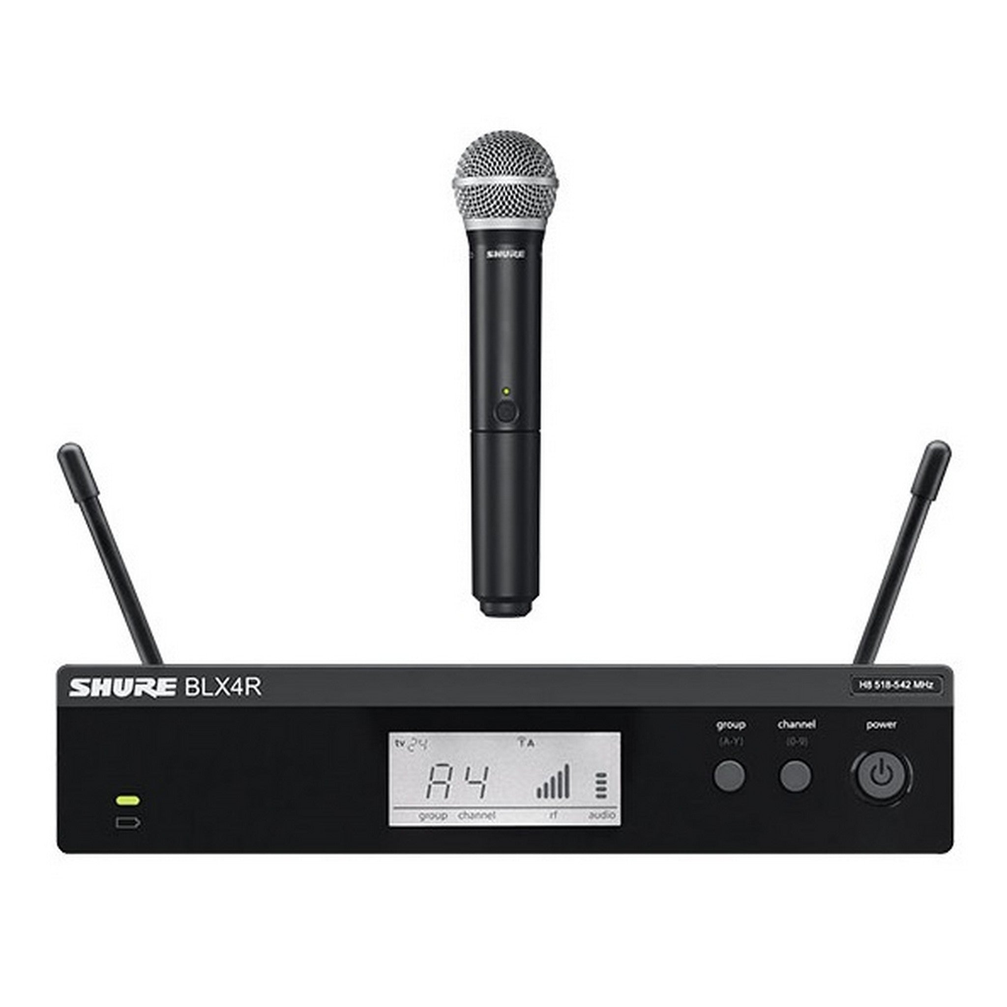 Shure BLX24R/PG58 Professional Wireless Handheld Microphone System with H11 in 572 - 596 MHz Frequency Band