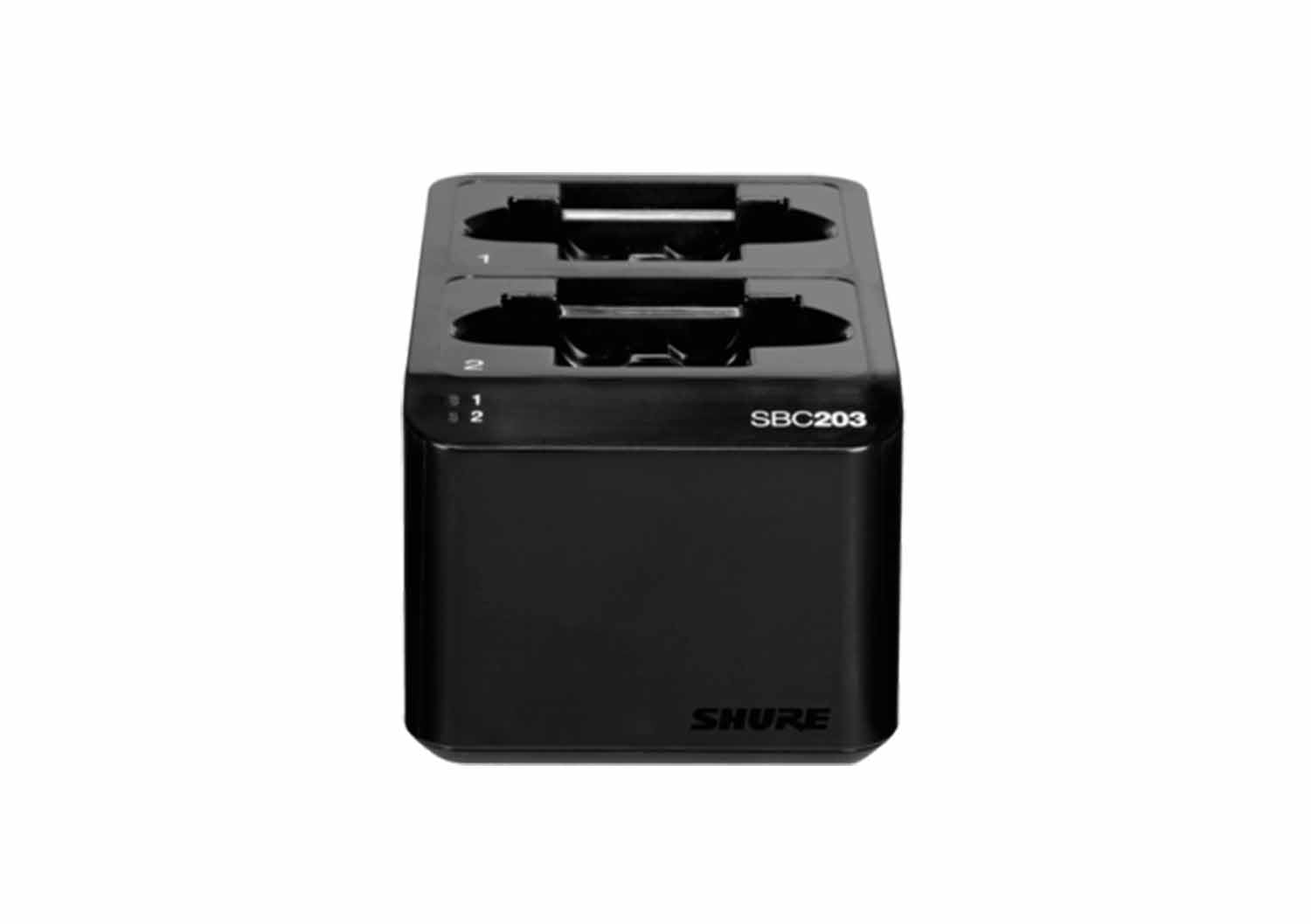 Shure SBC203-US Dual Charging Docking Station for Shure SLX-D Wireless Transmitters and SB903 Rechargeable Batteries