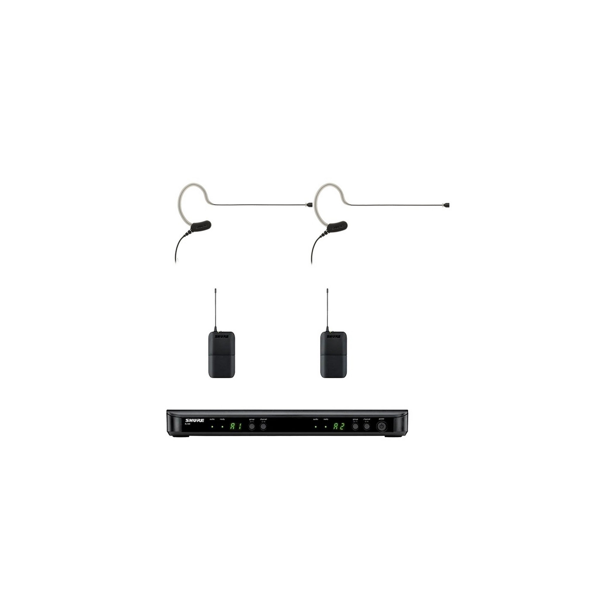 Shure BLX188/MX153 Professional Omnidirectional Earset Wireless Microphone System for Diverse Audio Applications