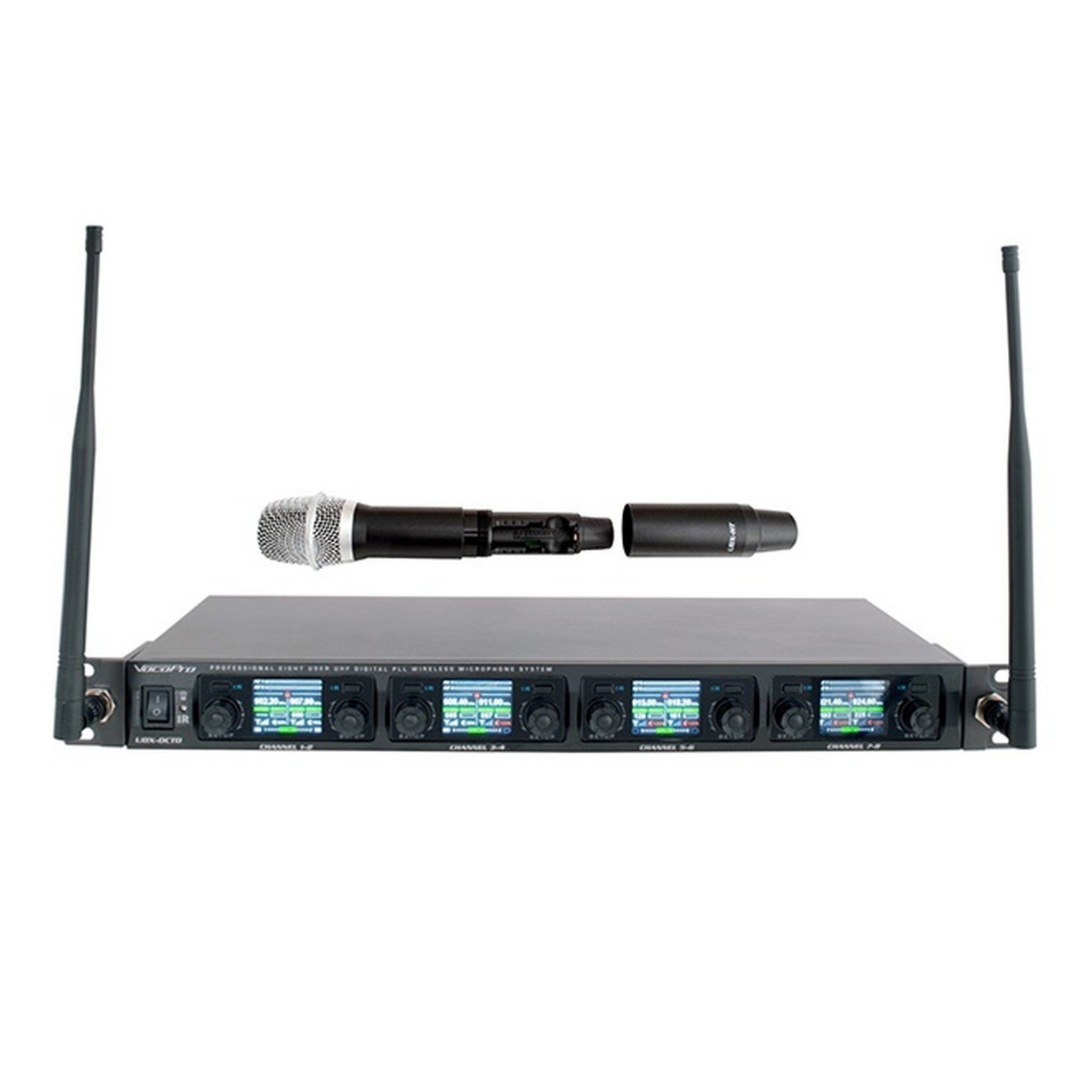 VocoPro UDX-Acapella-24 Professional Digital Wireless Handheld Microphone System for 24 Users with PLL Technology