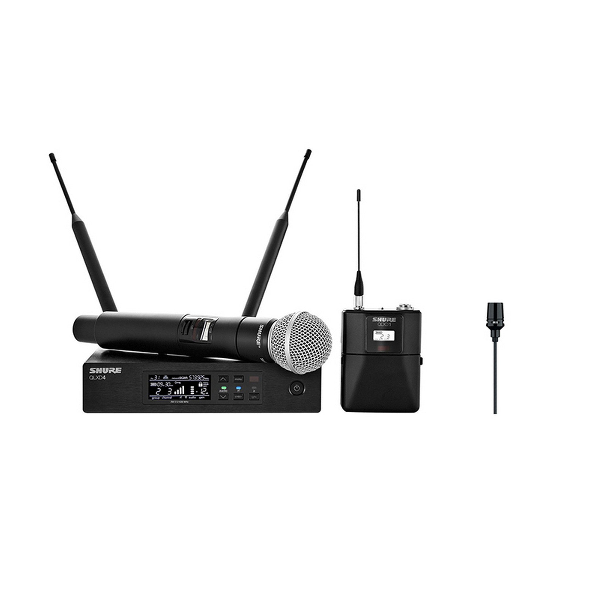 Shure QLXD124/CVL High - performance Wireless Vocal Combo with CVL - B/C - TQG