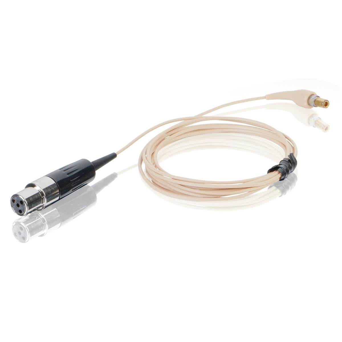 Countryman Professional H6 Headset Snap - On Audio Cables with Shure Switchcraft TA4F Connector in Light Beige Color