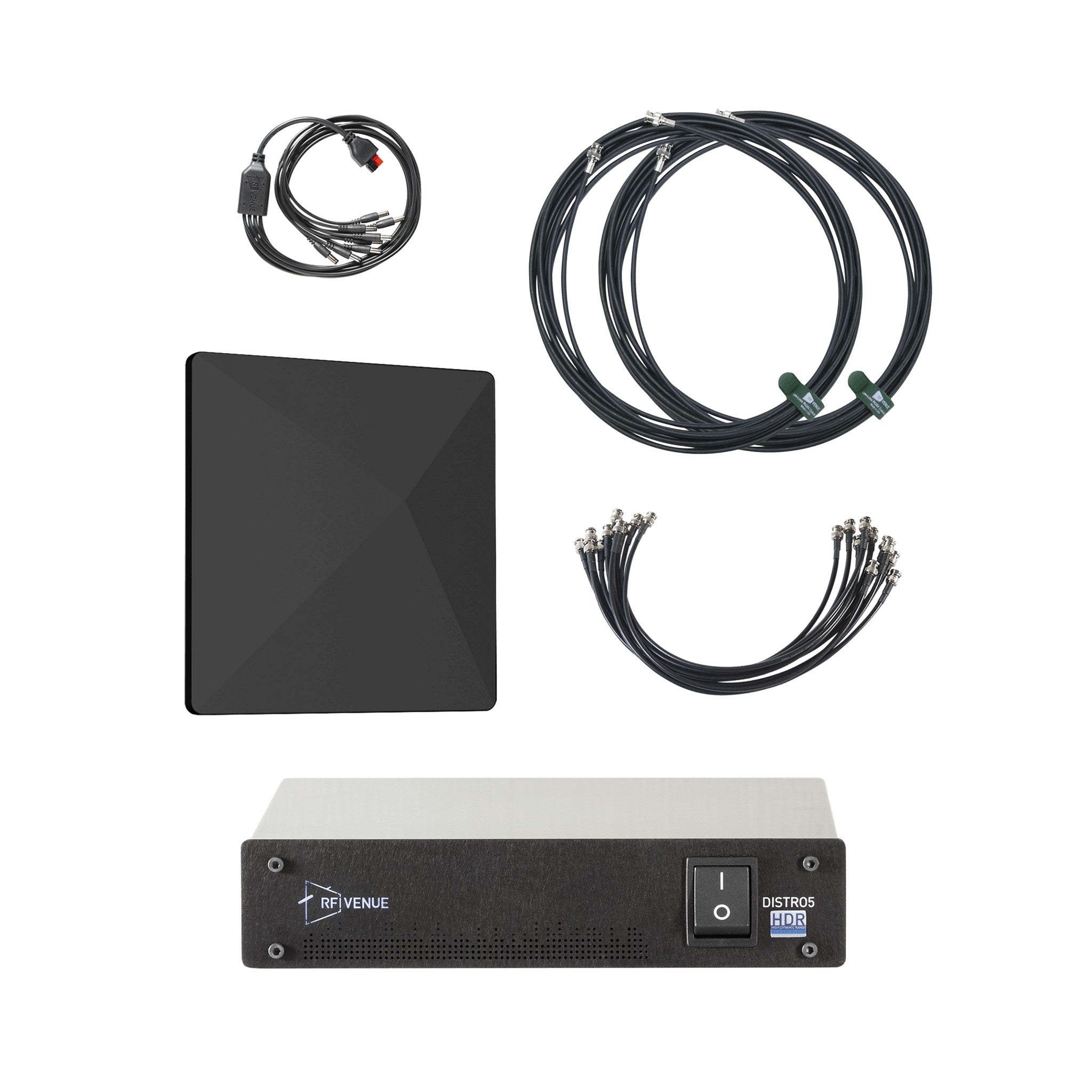 RF Venue DISTRO5HDR Bundle with D-ARC Antenna and High - Quality Cables