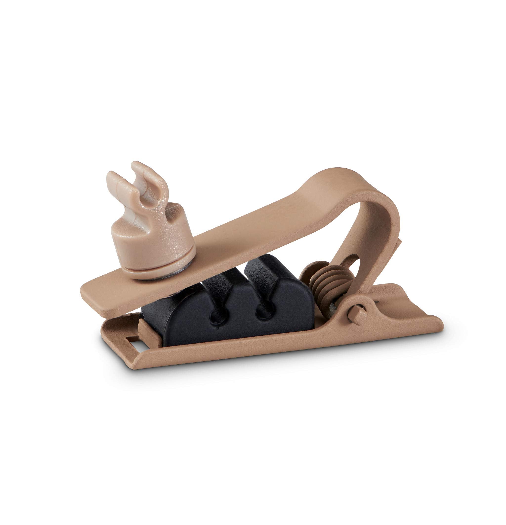 Shure DL4 Dual Tie Clip Set in Cocoa Color - 3-Pack for Professional Audio Use