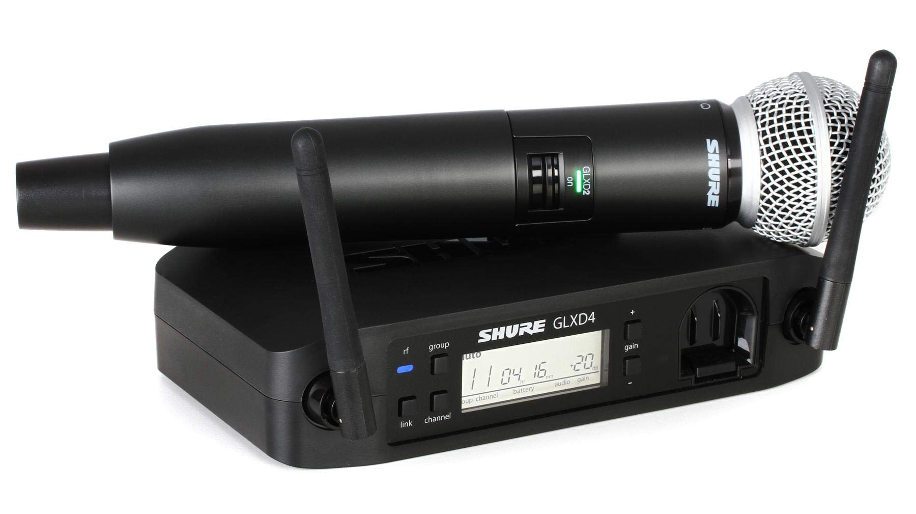 Shure GLXD24/SM58 Digital Wireless Handheld Vocal Mic System, Z2 2404 - 2478 MHz