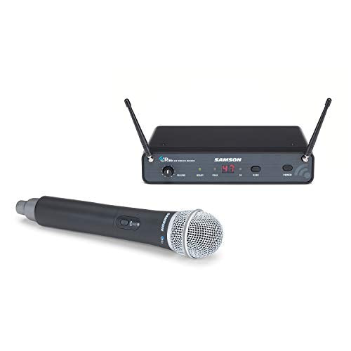 Samson Professional Concert 88x UHF Wireless Handheld Sound System Equipped with Q7 Handheld Dynamic Microphone, Operating in the K 470 - 494 MHz Frequency Range