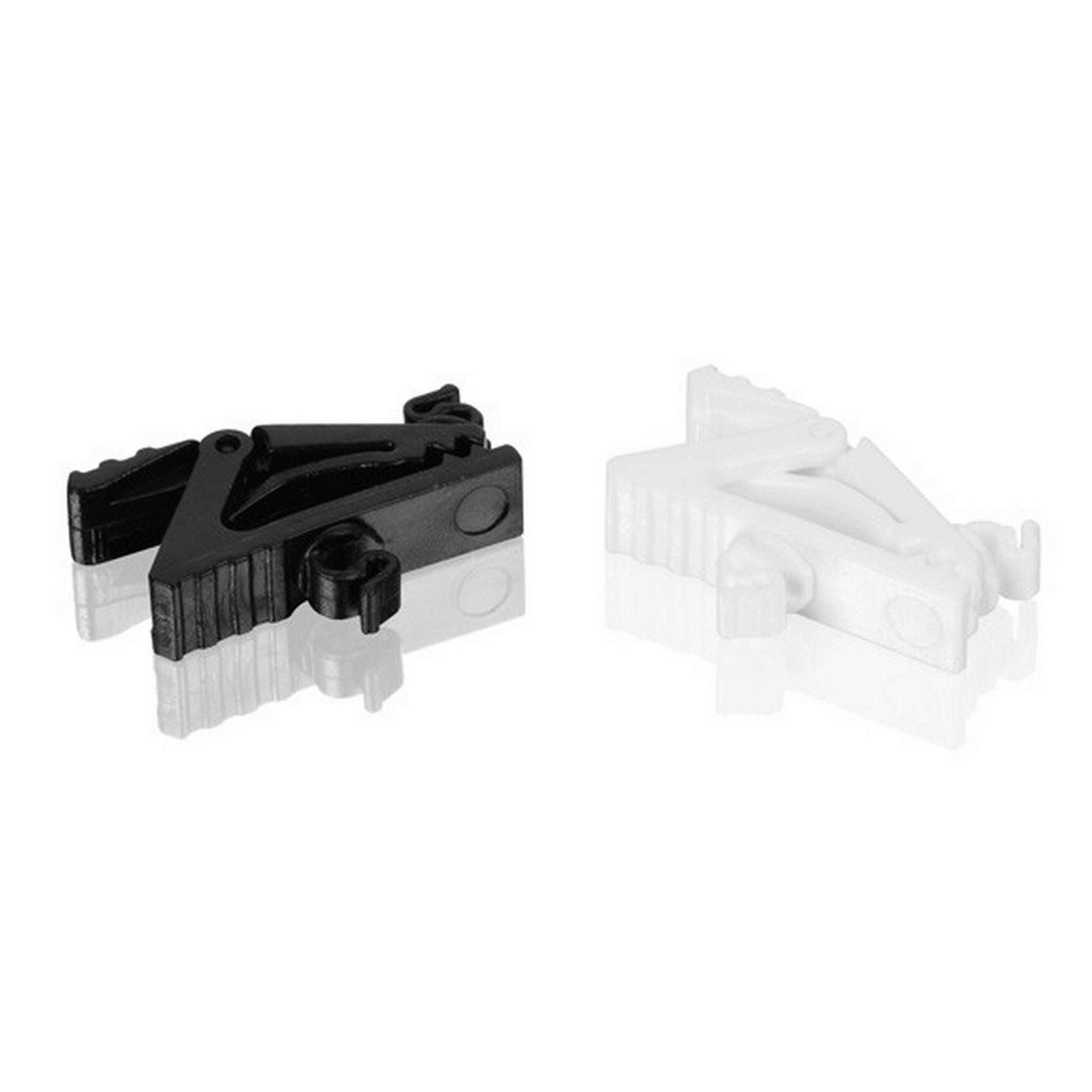 Countryman E6 Cable Clip for Collar - E6CLIPB, Lightweight Cable Management Solution with One White and One Black Clip