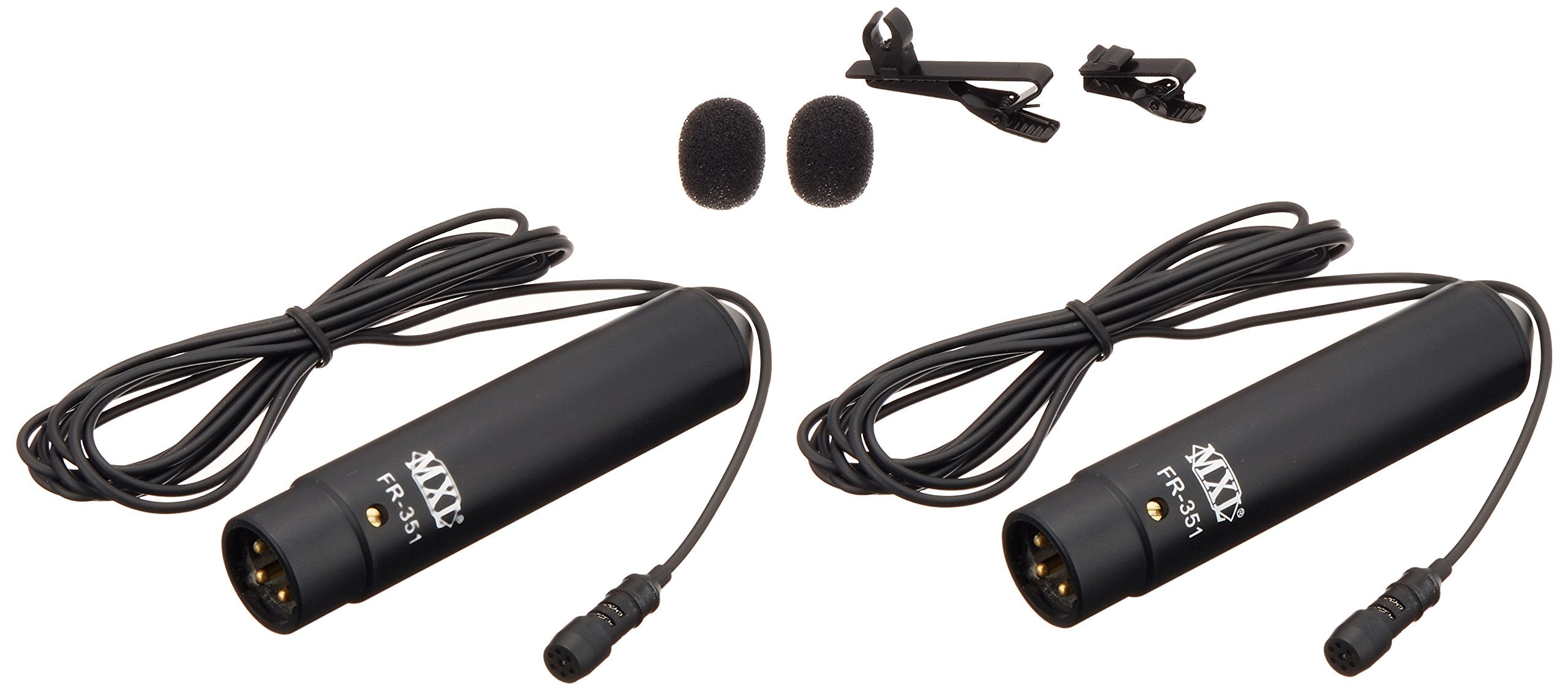 MXL FR-355K Professional Interview Microphone Kit with FR-351 Cardioid and FR-350 Omni Lavalier Microphones