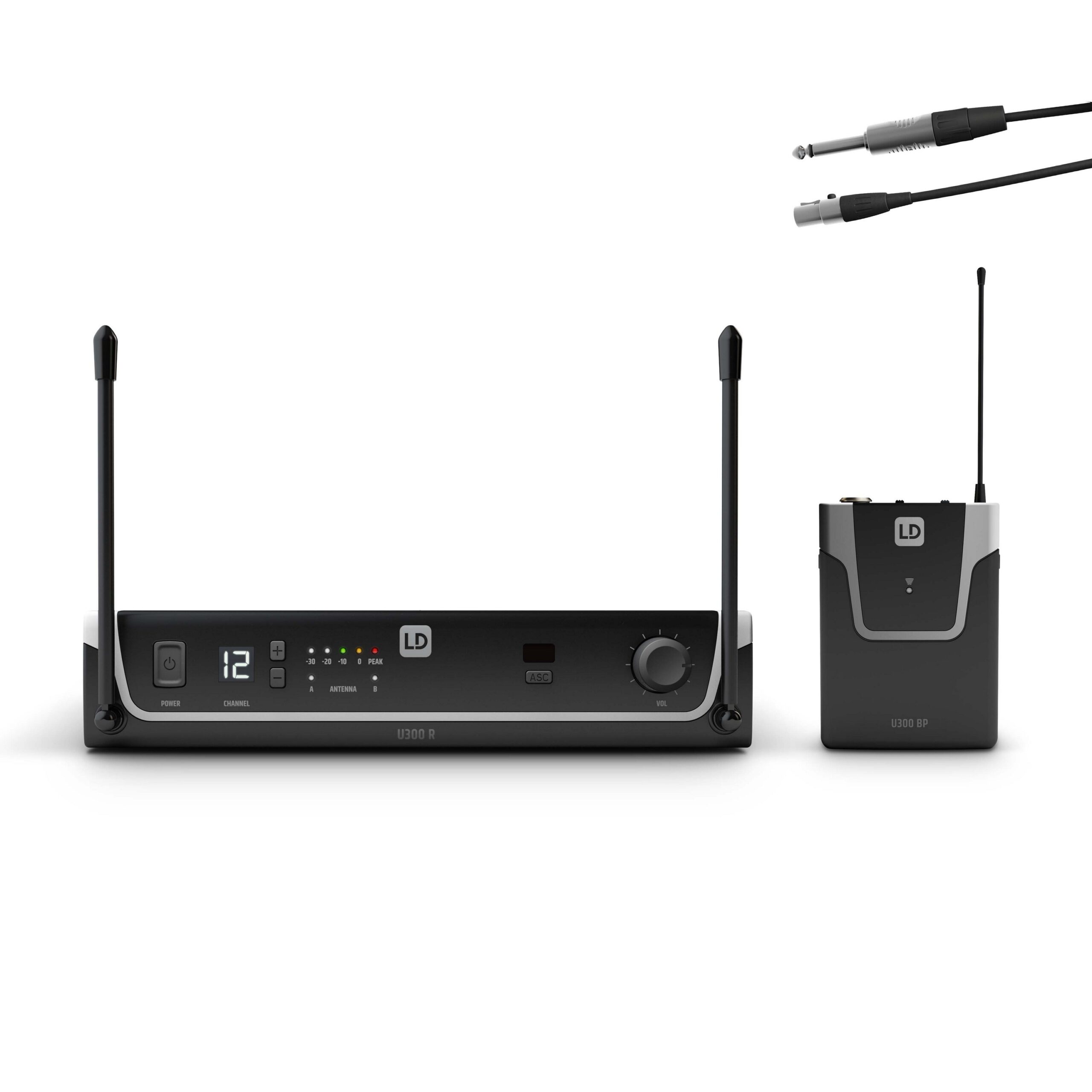 LD Systems U304.7 BPG High - Performance Wireless Microphone System with Bodypack Transmitter and Guitar Cable, Operating in the 470 - 490 MHz Frequency Band