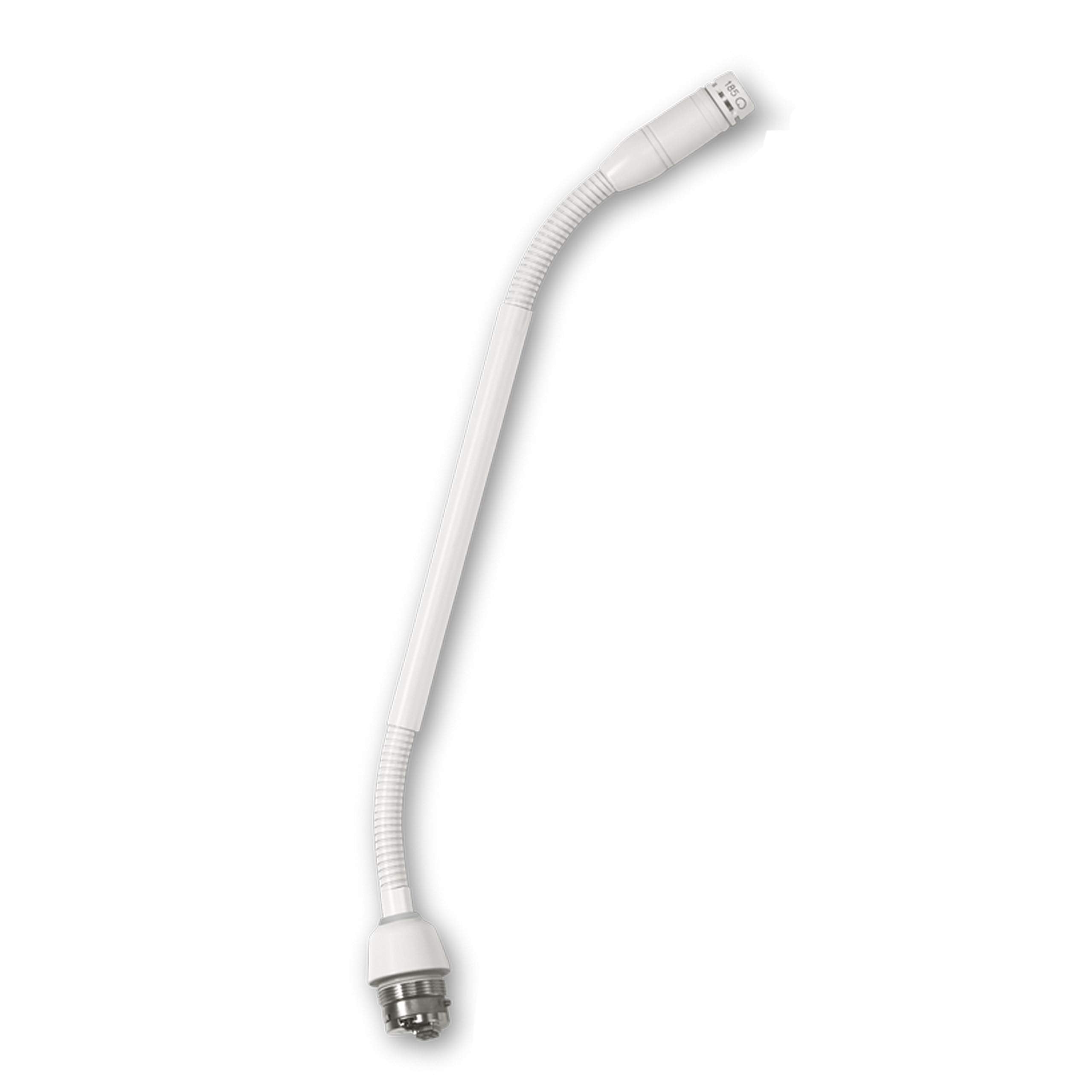 Shure MX410WRLPDF/N White 10-Inch Dualflex Gooseneck Microphone with an Illuminating Light Ring for Professional Audio Needs