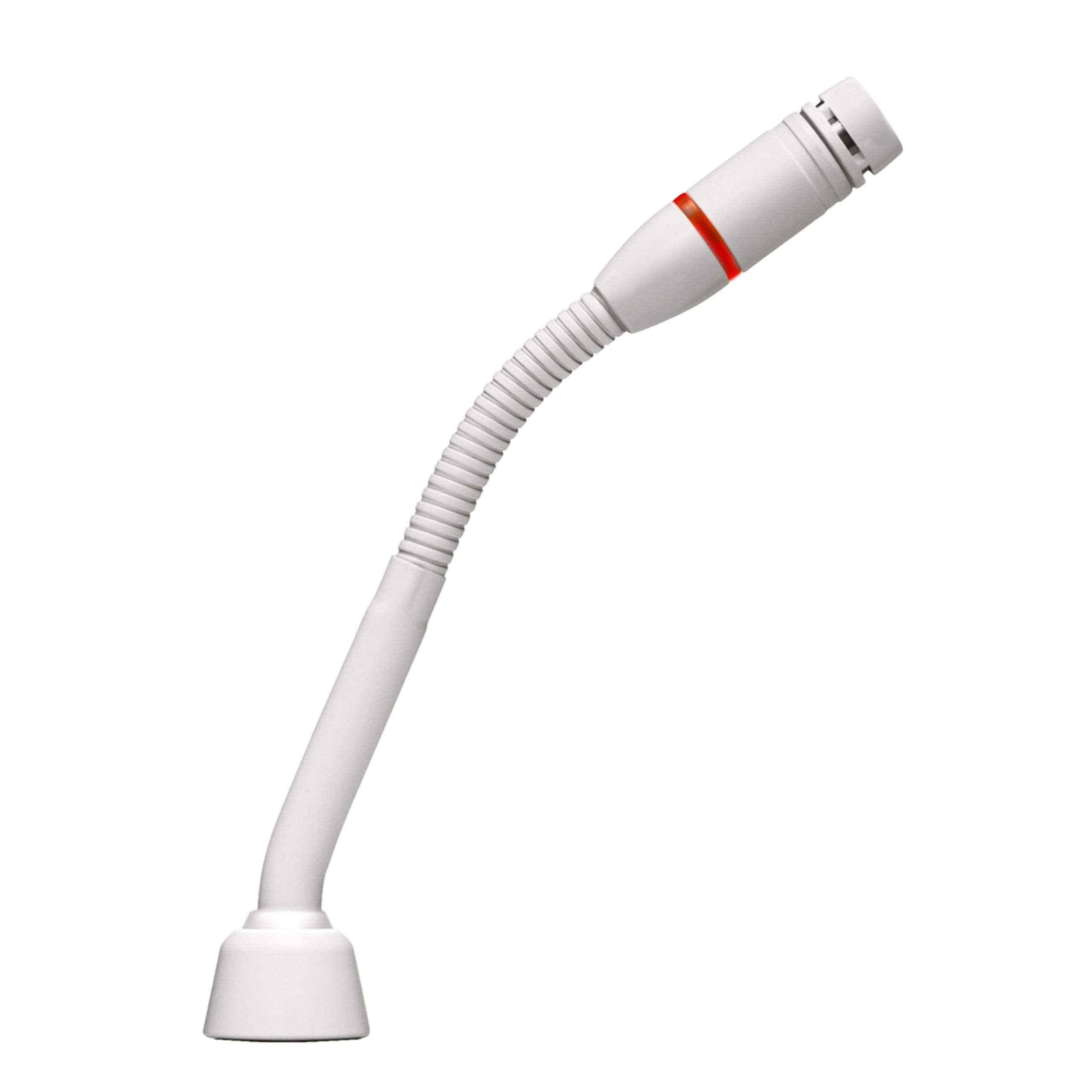 Shure White 5-Inch (12.7 cm) Gooseneck Microphone with Bi - color LED Light Ring for Professional Settings - MX405WRLP/N