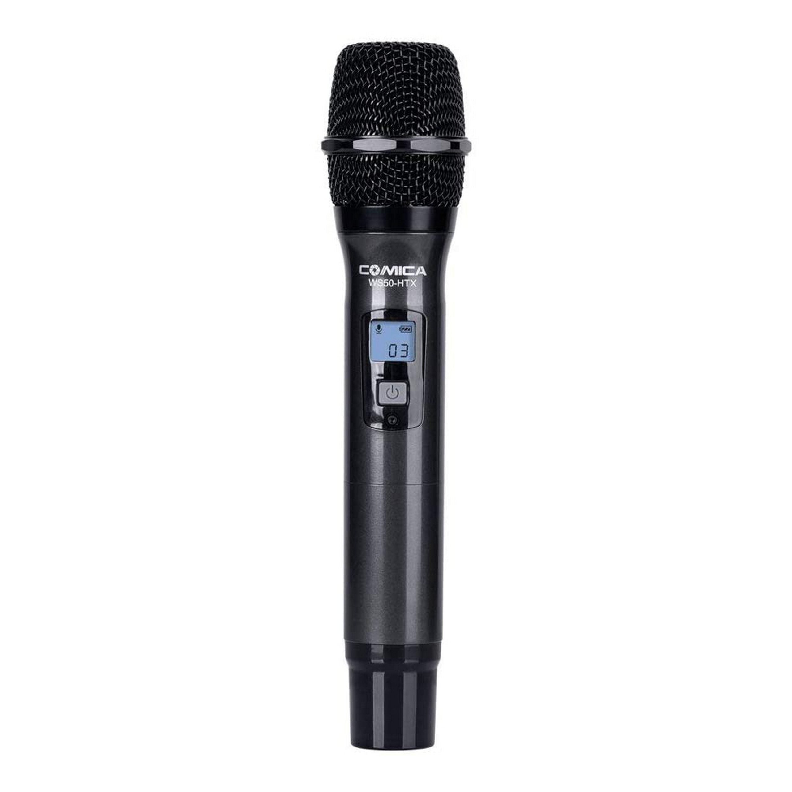 Comica CVM-WS50HTX UHF High-Performance Wireless Handheld Microphone for Content Creation