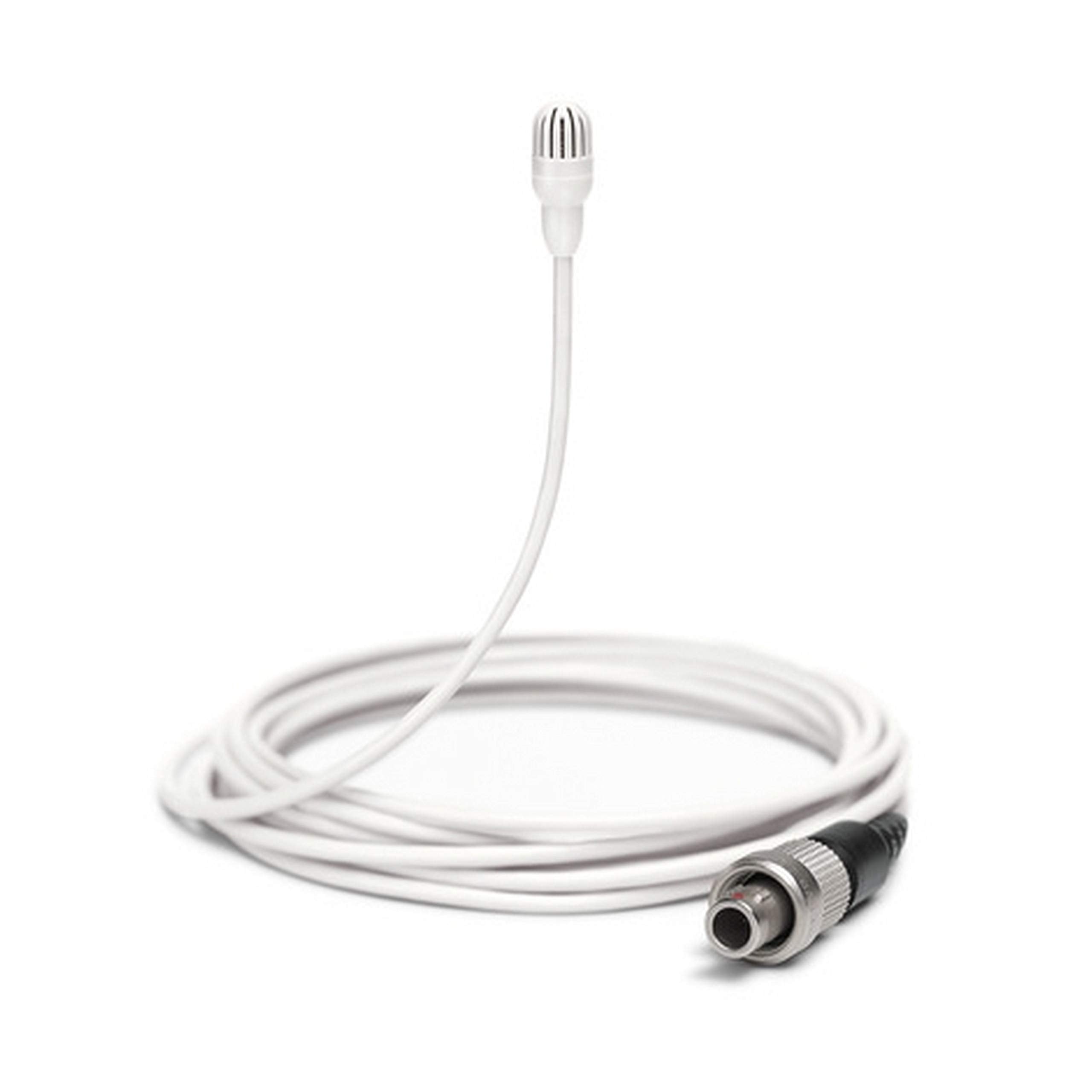 Shure TwinPlex White Omnidirectional Subminiature Lavalier Microphone with LEMO Connector and Accessories for Professional Audio Recording