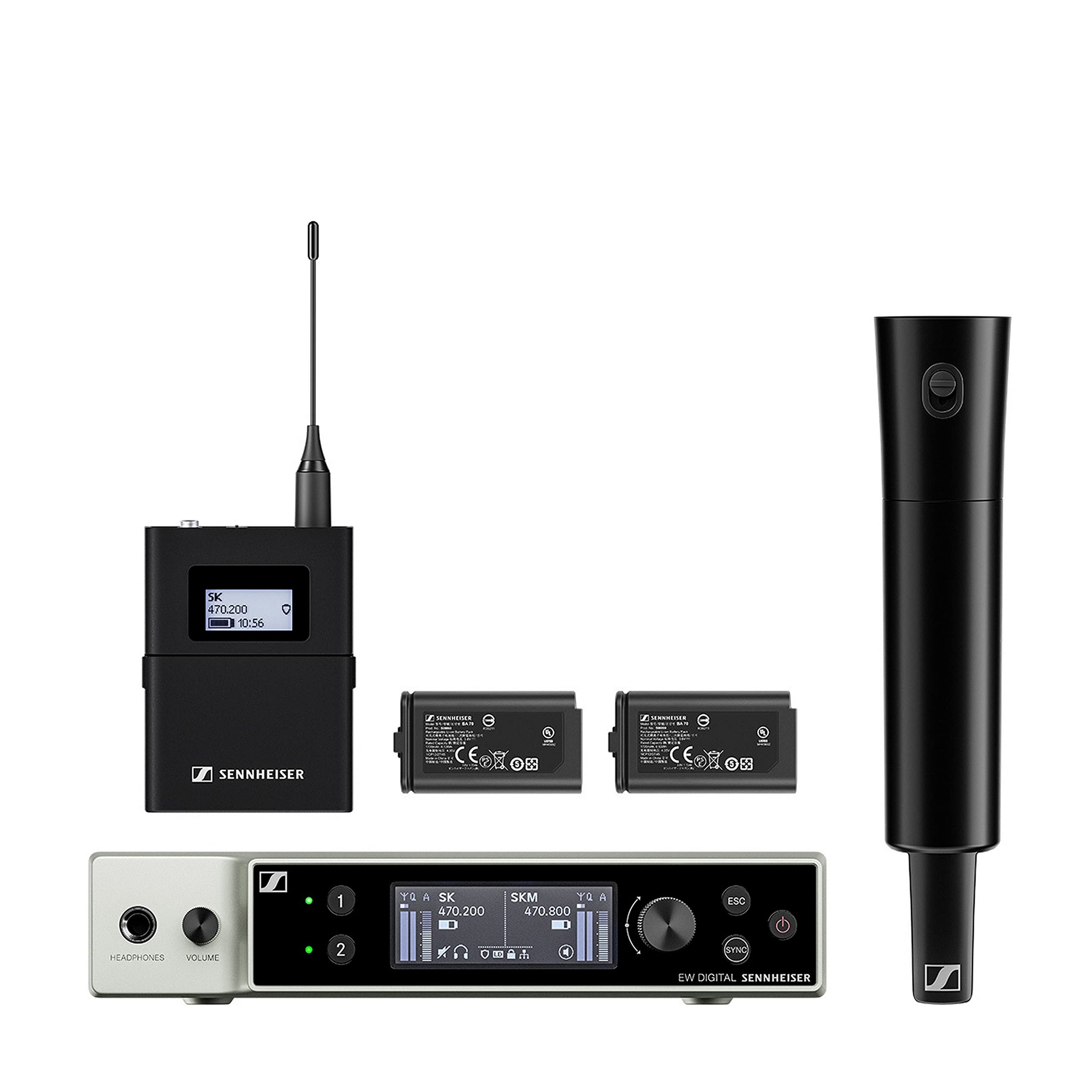 Sennheiser EW - DX SK/SKM - S Base Set: High - Performance Wireless Handheld Mic System, 941.700 - 959.650 MHz