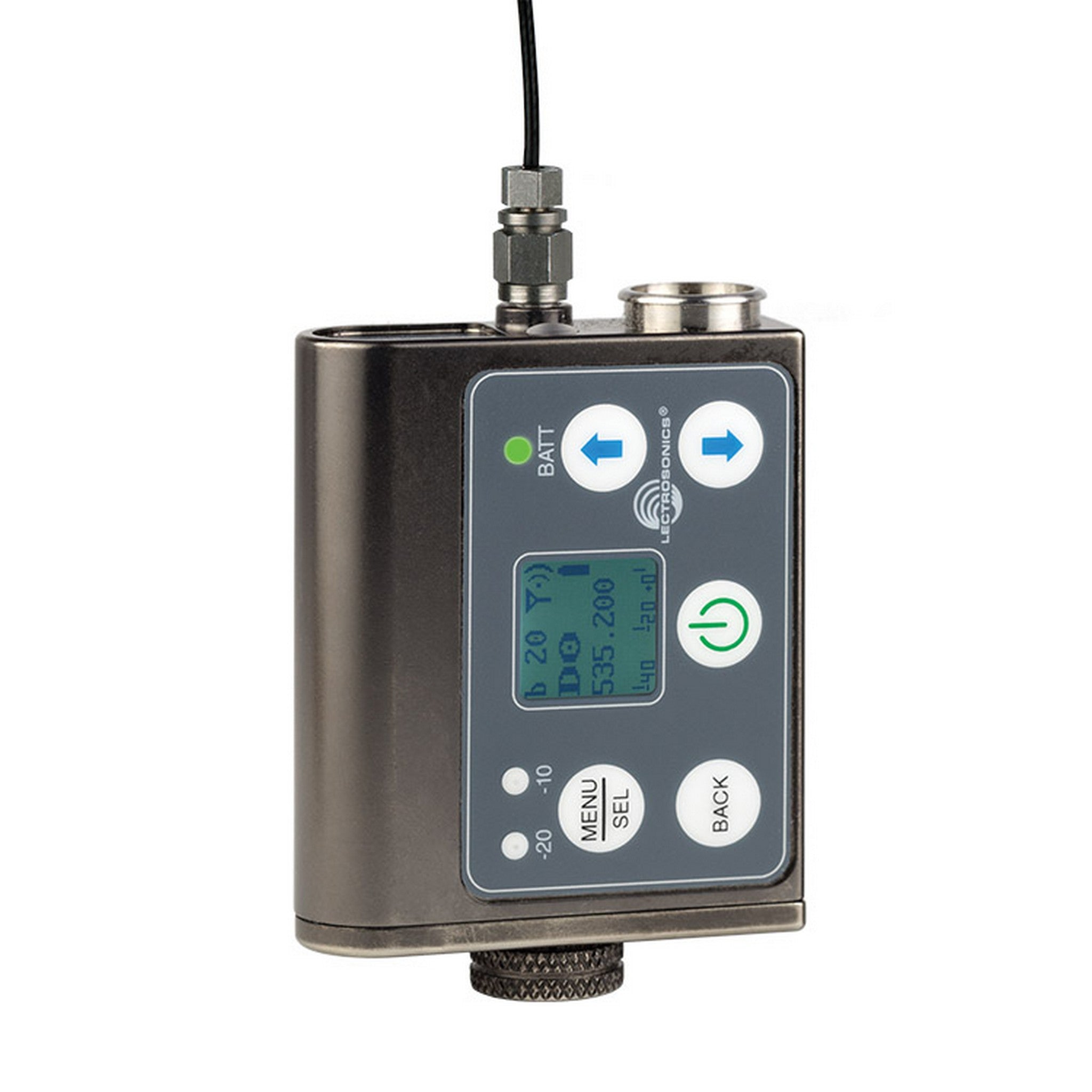 Lectrosonics Miniature Wideband Wireless Transmitter, Model B1 with Frequency Range of 537.600 - 607.950 MHz