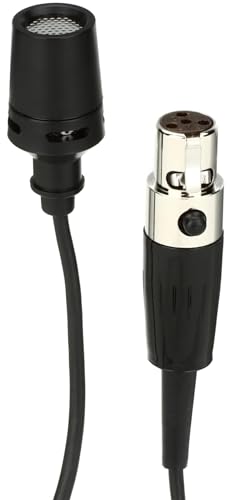 Shure Centraverse High - Performance Lavalier Condenser Microphone with TA4F (TQG) Connector and Tie Clip for Professional Presentations
