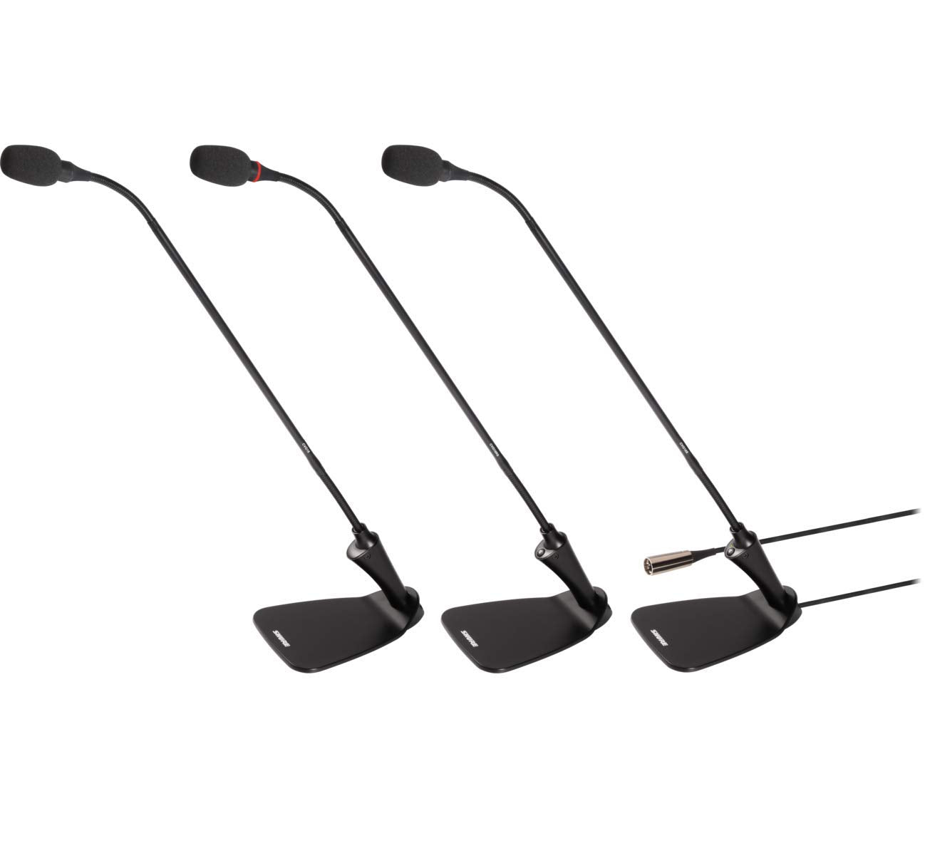 Shure 12-Inch Cardioid Gooseneck Condenser Microphone CVG12D-B/C with Desktop Base & Inline Preamplifier