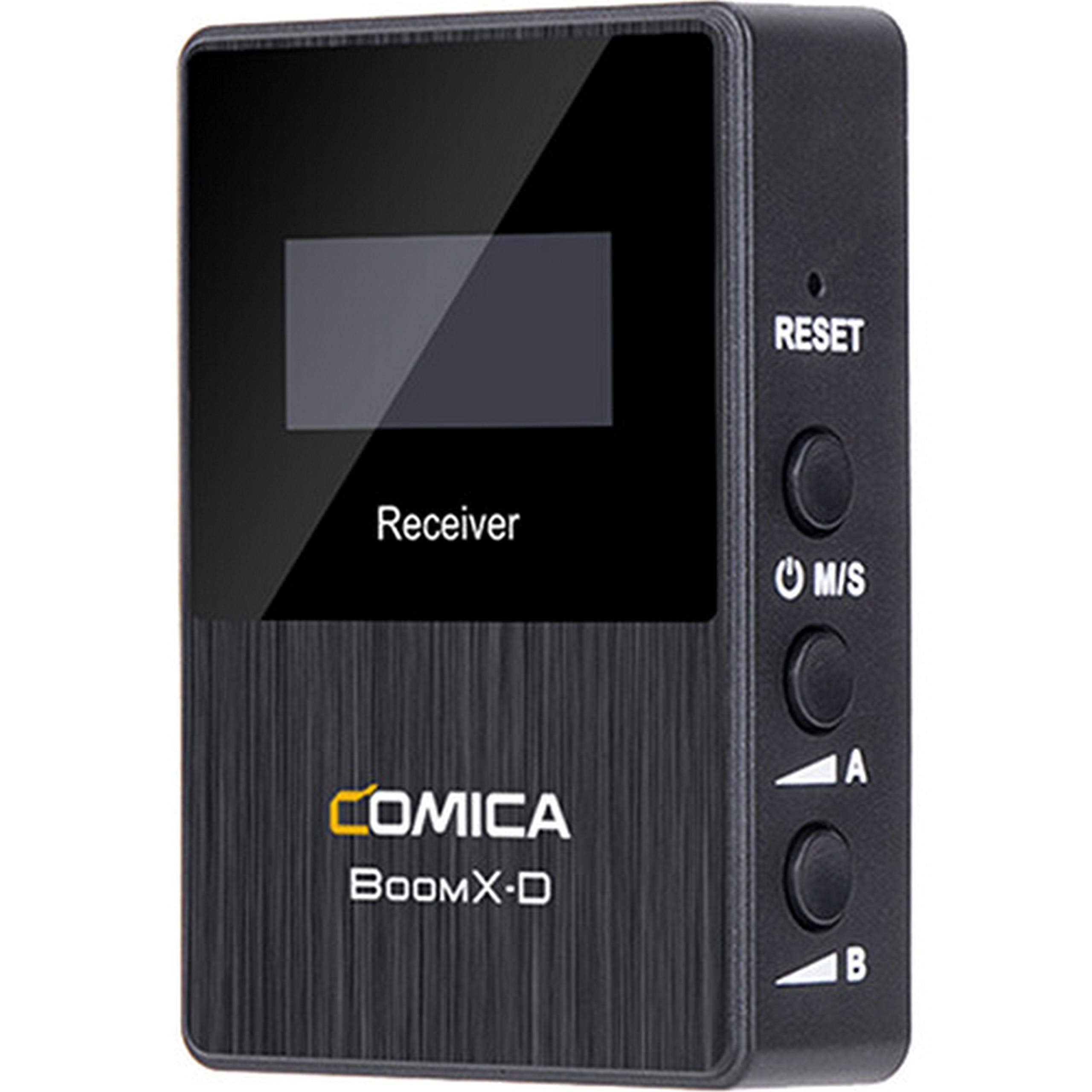 Comica BoomX-D RX Compact 2.4 GHz Digital Dual-Channel Wireless Audio Receiver for Mirrorless and DSLR Cameras and Smartphones