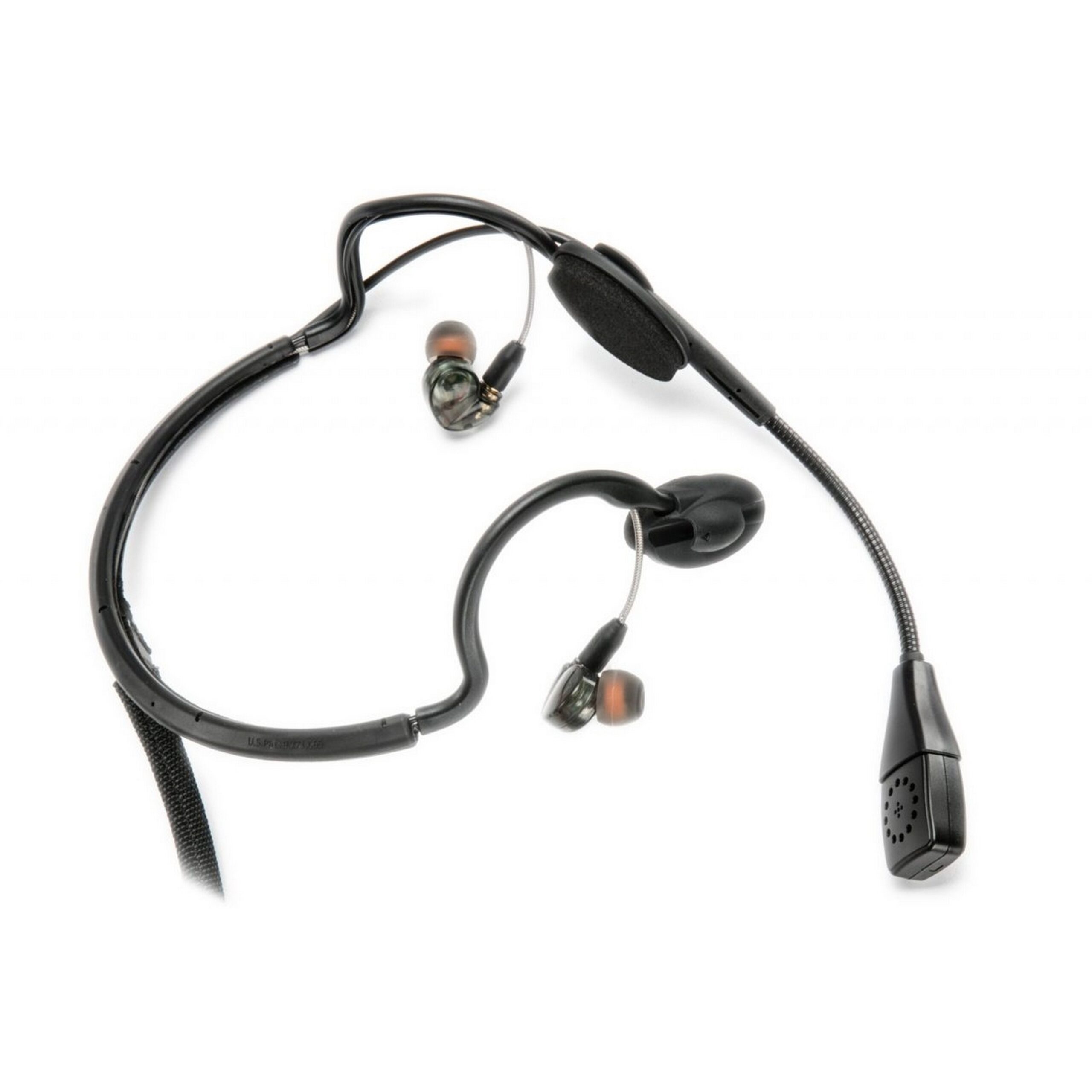 Point Source Audio CM-i3 Dual In-Ear Intercom Headset Microphone with 4-Pin Male XLR Connector for RTS Mono Communication Systems
