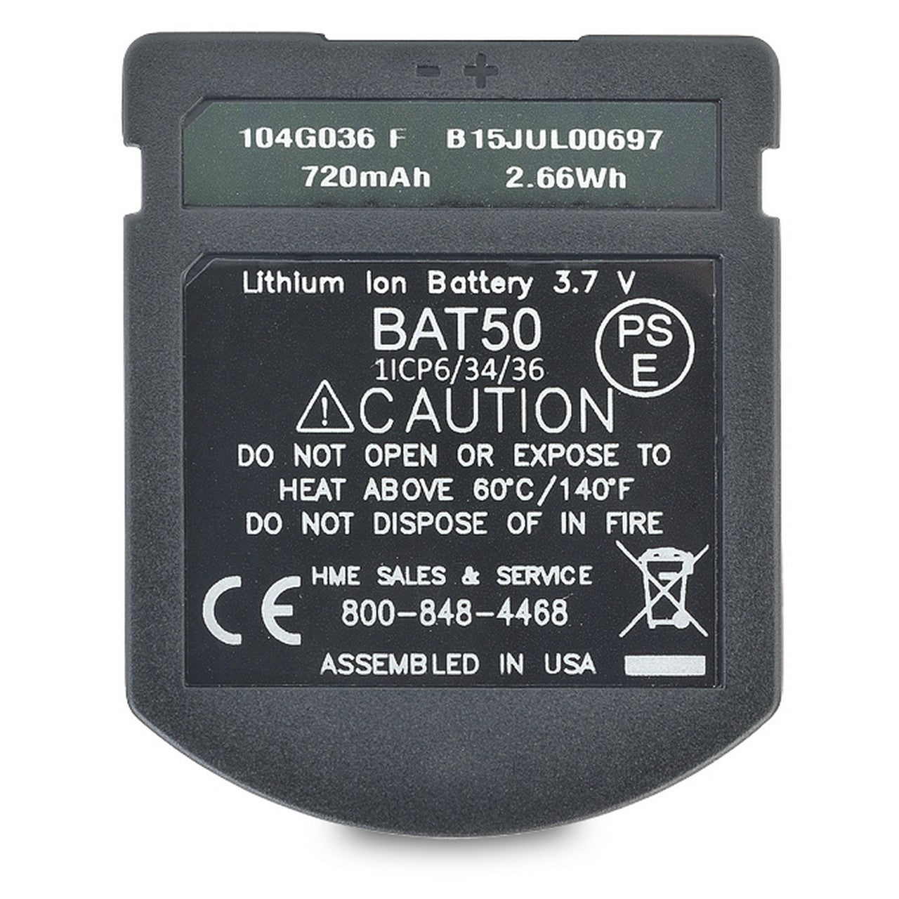 Clear-Com CZ - BAT50 BAT50 Compatible Belt - Pack Battery for Digital Wireless Systems