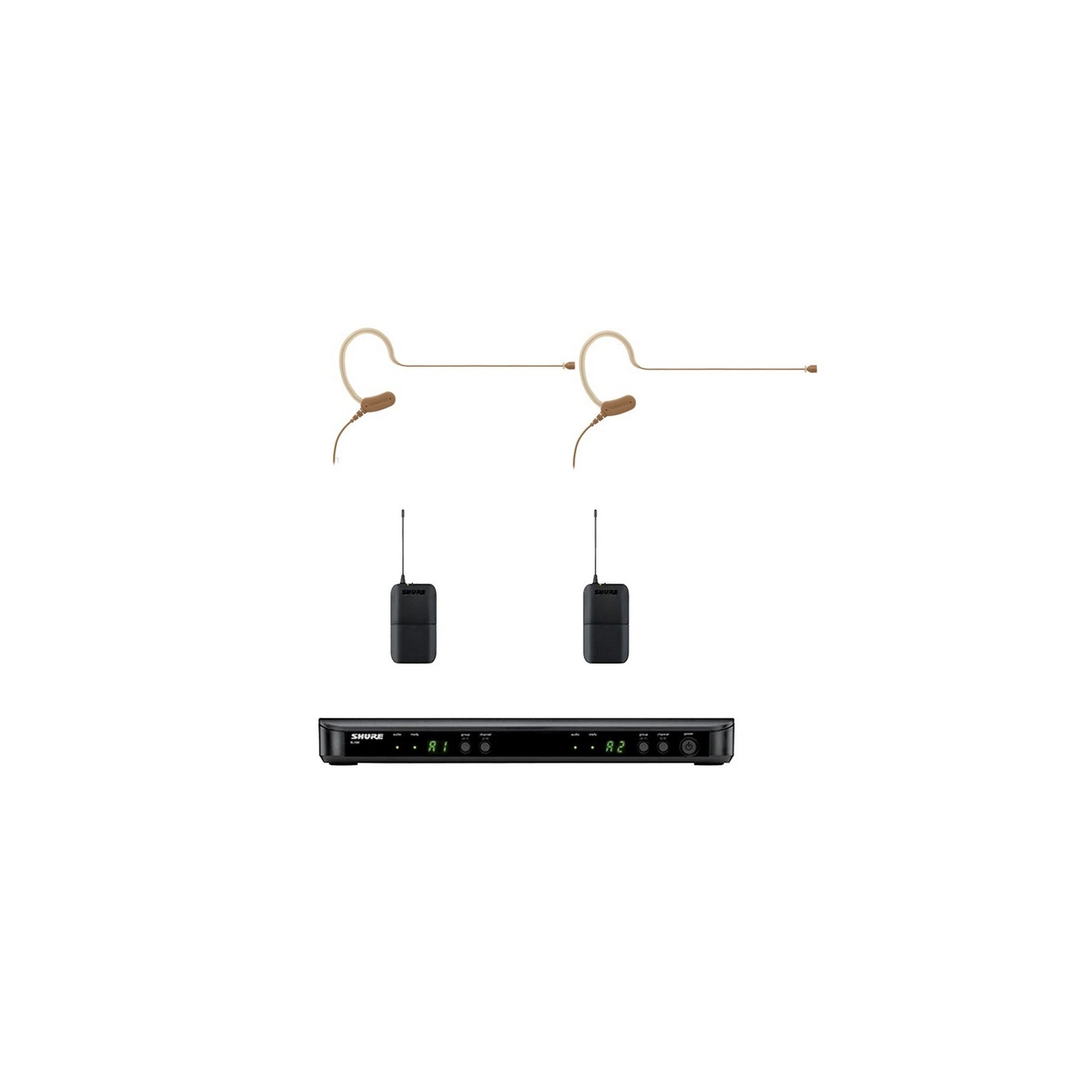 Shure BLX188/MX153 Professional Omnidirectional Earset Wireless Microphone System for Diverse Audio Applications