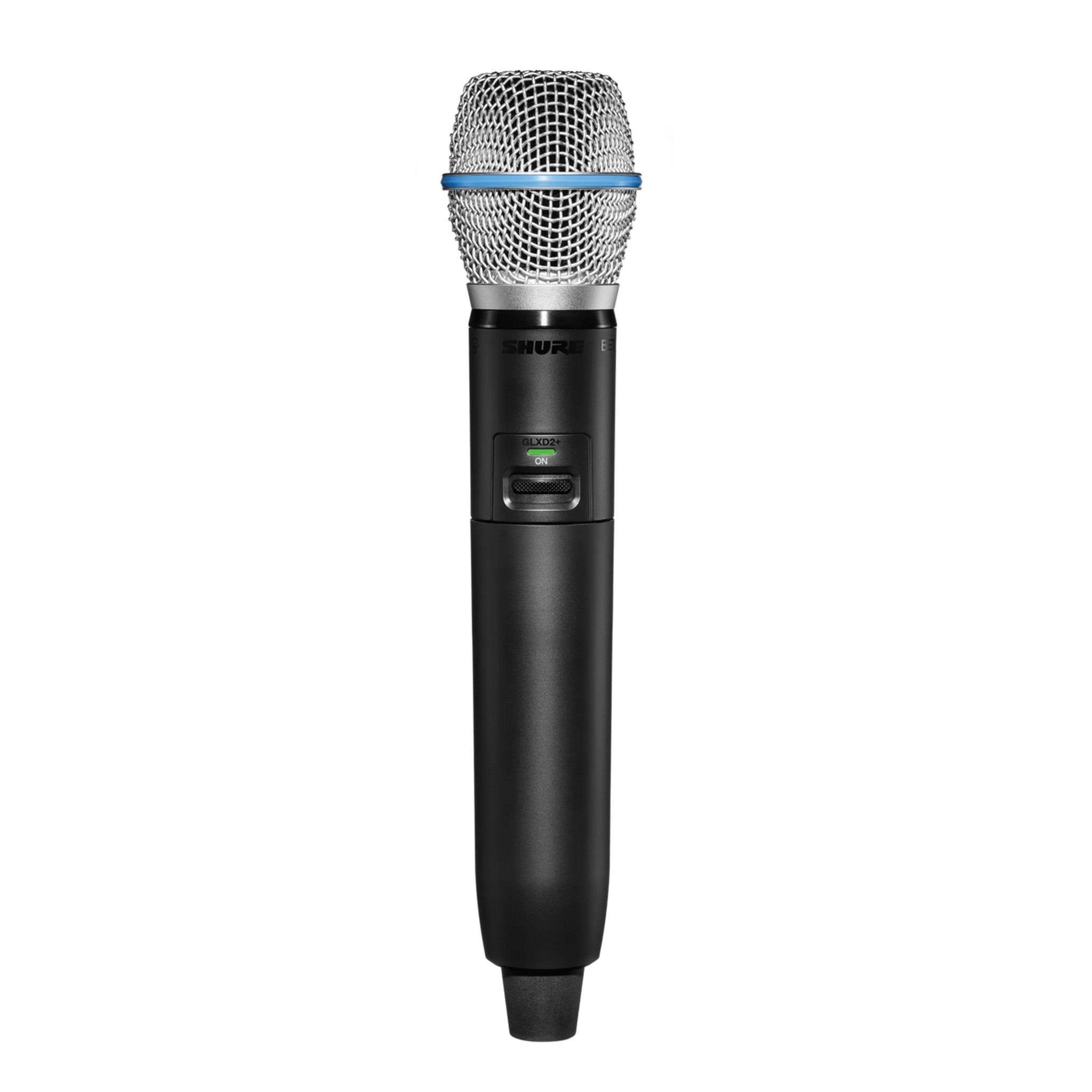 Shure GLXD2+/B87A High - Performance Digital Wireless Dual - Band BETA 87A Handheld Audio Transmitter, Supporting 2.4 GHz and 5.8 GHz Frequencies