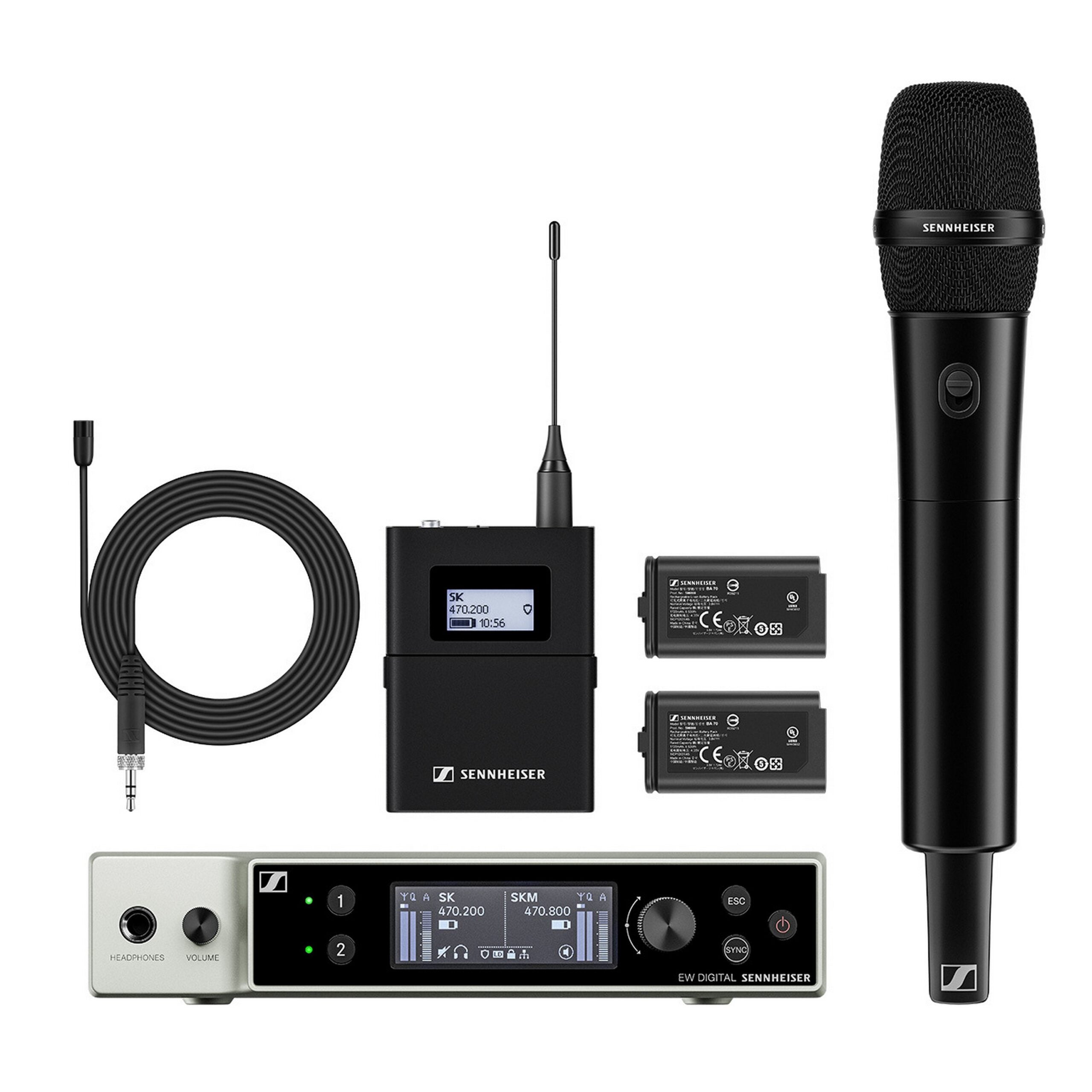 Sennheiser EW - DX MKE 2/835 - S Wireless Mic System, 520 - 607.8 MHz, R1 - 9