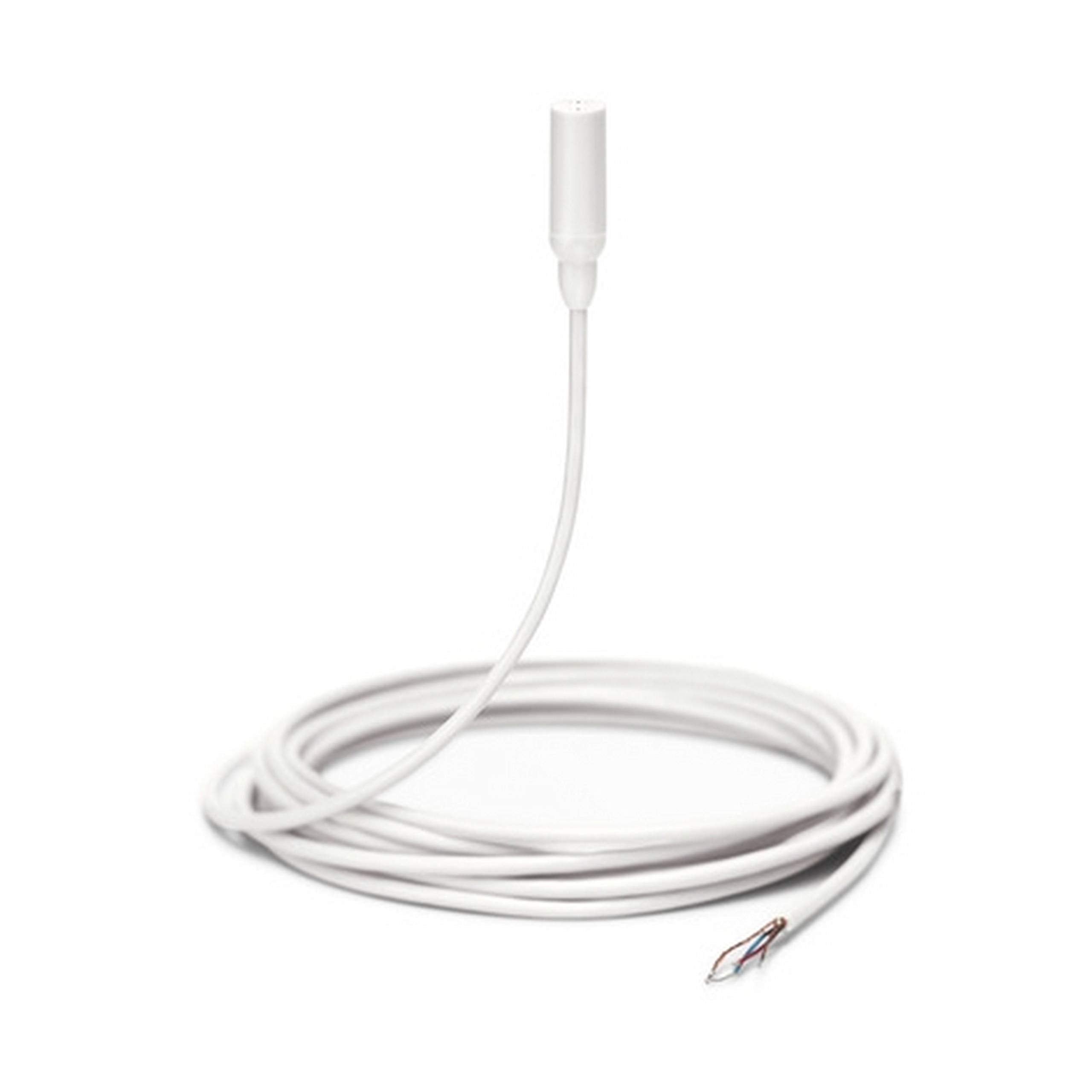 Shure TL48W/O TwinPlex Omnidirectional Subminiature Lavalier Microphone in White Color, Equipped with Bare Wire and Various Accessories for Film and TV Use