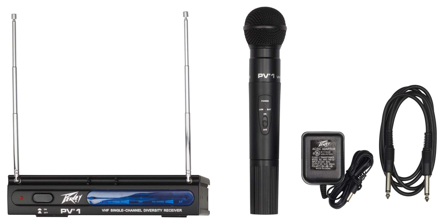 Peavey PV-1 V1 HH 198.950 MHz VHF High - Quality Handheld Wireless System