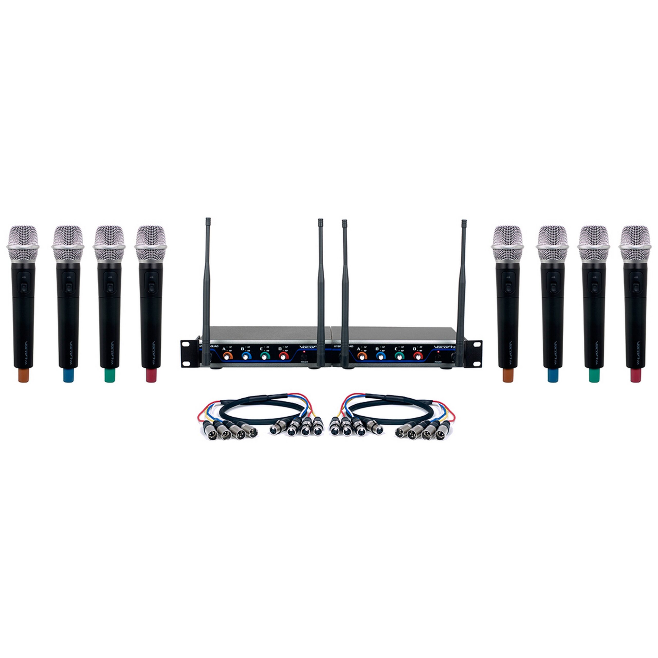 VocoPro 8-Channel UHF Wireless Handheld Microphone System - Digital ACAPELLA-8 for Professional Audio Applications