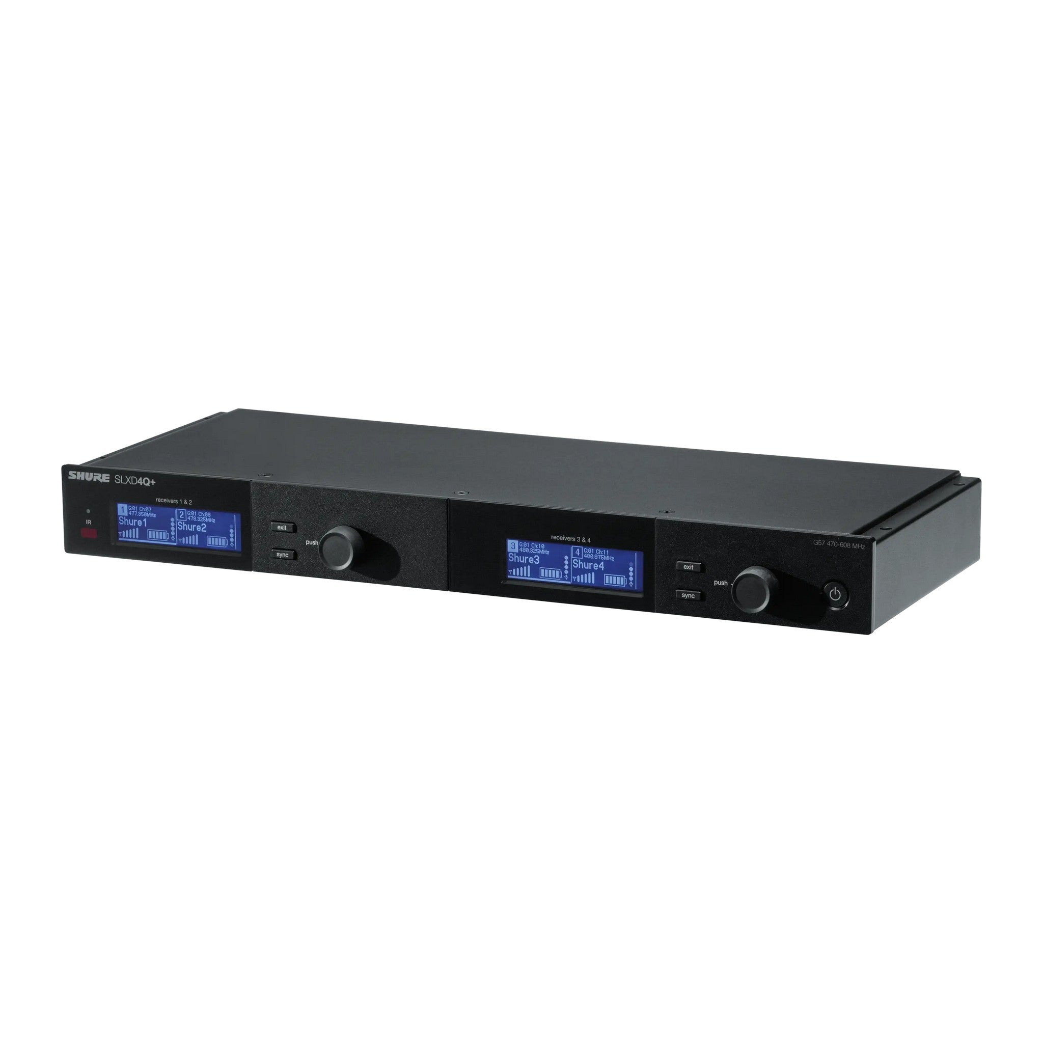 Shure SLXD4Q+ Professional Quad Channel Digital Wireless Receiver for High - Demand Audio Applications